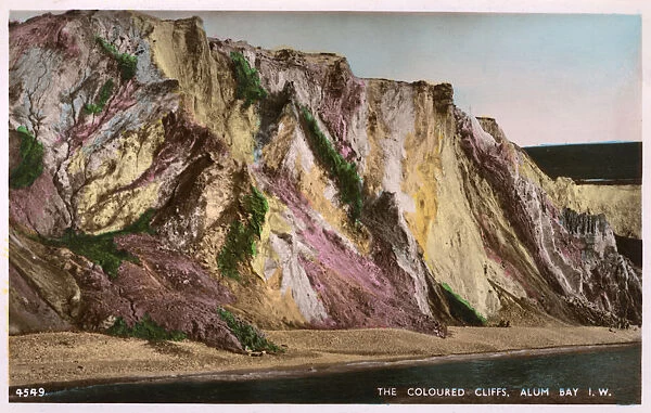 Coloured cliffs, Alum Bay, Isle of Wight, Hampshire
