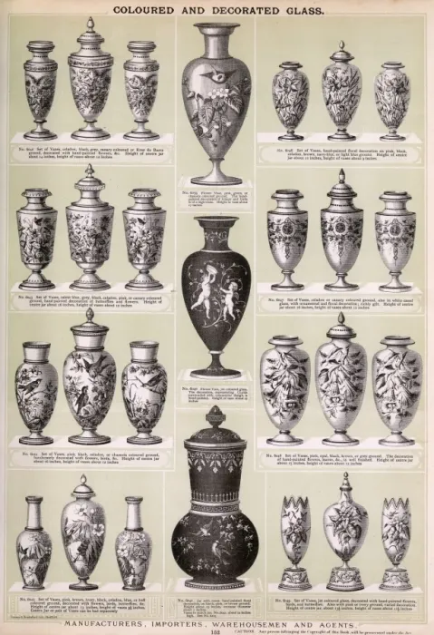 Framed Print : Coloured and Decorated Glass, Plate 152 Framed Print : Coloured and Decorated Glass, Plate 152