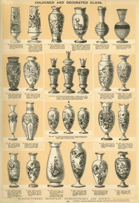Framed Print : Coloured and Decorated Glass, Plate 159 Framed Print : Coloured and Decorated Glass, Plate 159