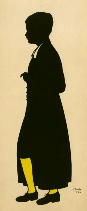 Framed Print : Coloured silhouette of a boy in school uniform Framed Print : Coloured silhouette of a boy in school uniform