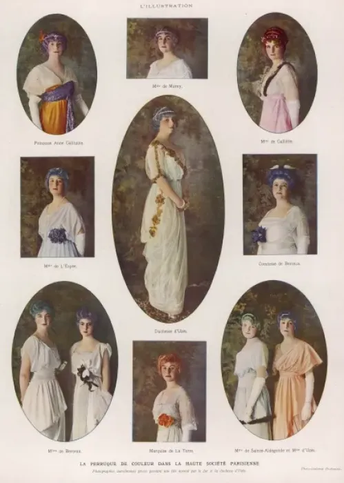 Framed Print : Coloured Wigs 1914 Framed Print : Coloured Wigs 1914