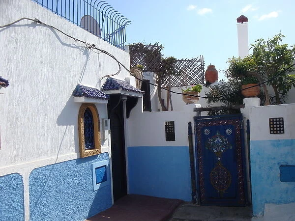 Colourful Moroccan door in Rabat
