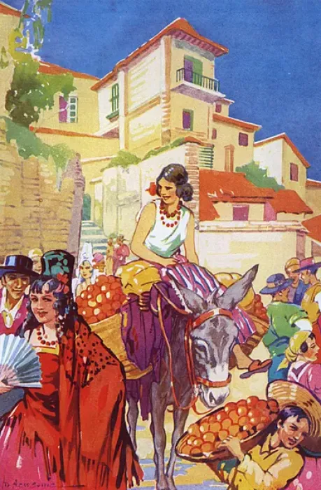 Framed Print : Colourful street life in Granada, Spain Framed Print : Colourful street life in Granada, Spain