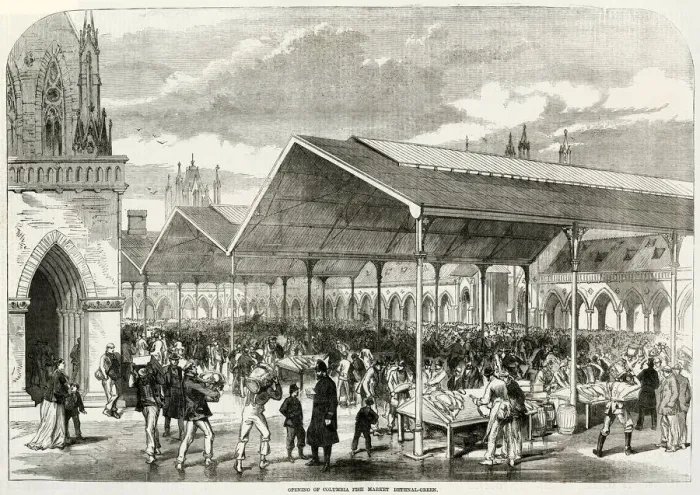 Framed Print : The Columbia Fish Market, London, 1870 Framed Print : The Columbia Fish Market, London, 1870