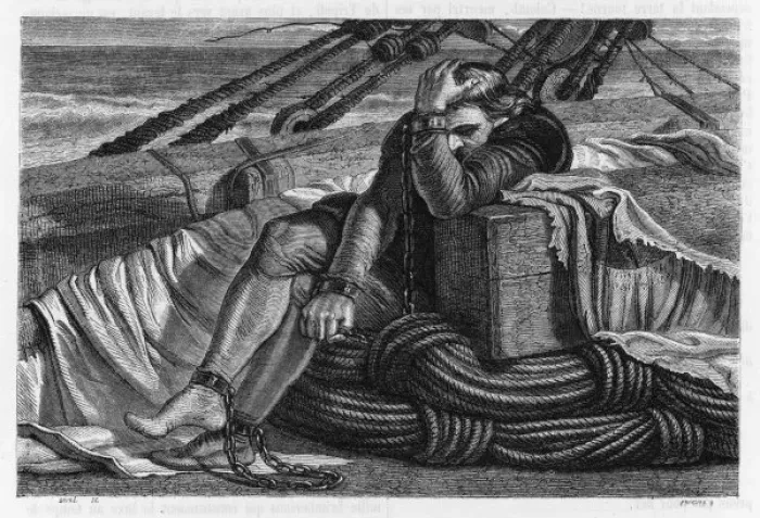 Framed Print : Columbus in Chains Framed Print : Columbus in Chains