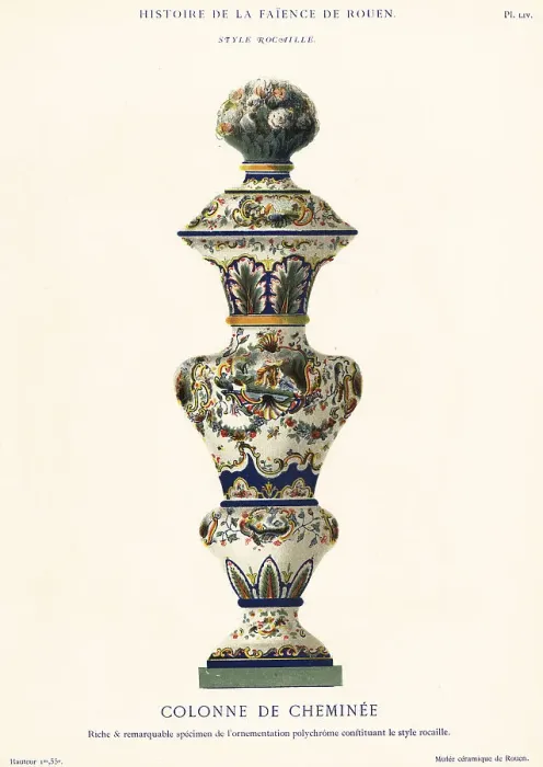 Framed Print : Column for the mantelpiece in the rockery style, Rouen Framed Print : Column for the mantelpiece in the rockery style, Rouen