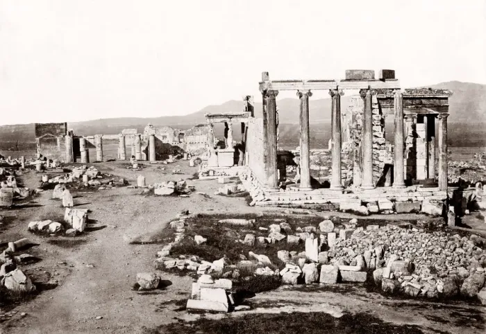 Framed Print : Columns and ruins, Acropolis, Athens, Greece, c, 1880 s Framed Print : Columns and ruins, Acropolis, Athens, Greece, c, 1880 s