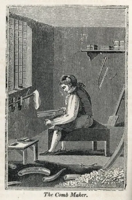 Framed Print : Comb Maker 1827 Framed Print : Comb Maker 1827