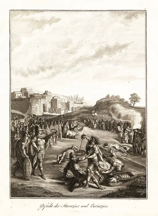 Framed Print : Combat between the Horatii and the Curiatii, 7th century BC Framed Print : Combat between the Horatii and the Curiatii, 7th century BC