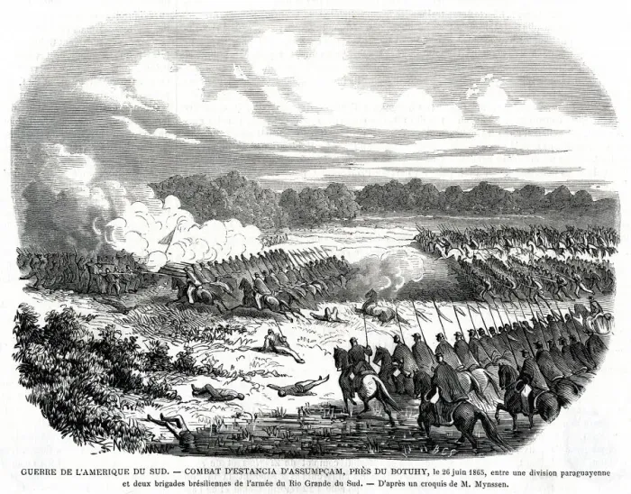 Framed Print : Combat in Rio Grand do Sul 1865 Framed Print : Combat in Rio Grand do Sul 1865