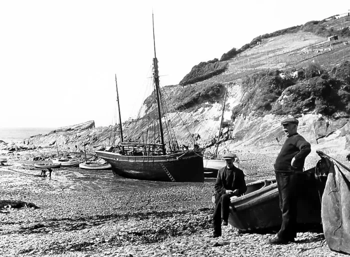 Framed Print : Combe Martin, Devon - Victorian period Framed Print : Combe Martin, Devon - Victorian period