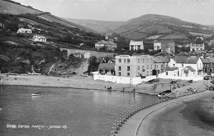 Framed Print : Combe Martin Seaside View Framed Print : Combe Martin Seaside View