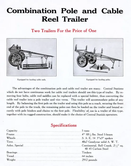 Framed Print : Combination Pole and Cable Reel Trailer Framed Print : Combination Pole and Cable Reel Trailer