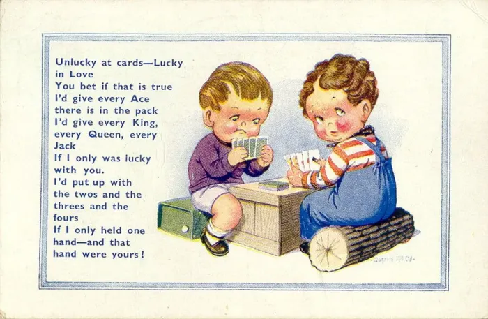 Framed Print : Comc postcard, Little boys playing cards Framed Print : Comc postcard, Little boys playing cards
