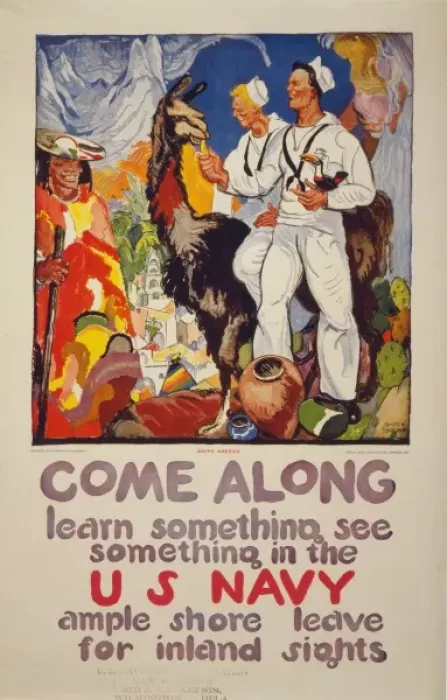 Framed Print : Come along - learn something, see something in the US Navy A Framed Print : Come along - learn something, see something in the US Navy A