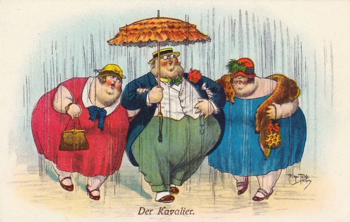 Framed Print : Comic German postcard -- The Cavalier Framed Print : Comic German postcard -- The Cavalier