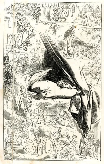 Framed Print : Comic illustration, In Dreamland Framed Print : Comic illustration, In Dreamland