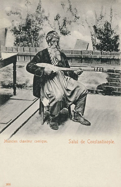 Comic Musician from Istanbul, Turkey, playing a Setar
