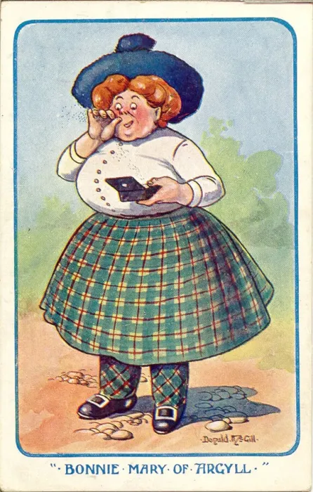Framed Print : Comic postcard, Bonnie Mary of Argyll Date: 20th century Framed Print : Comic postcard, Bonnie Mary of Argyll Date: 20th century