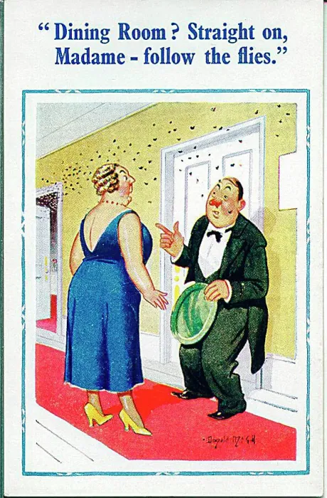 : Comic postcard, Directions for hotel guest : Comic postcard, Directions for hotel guest