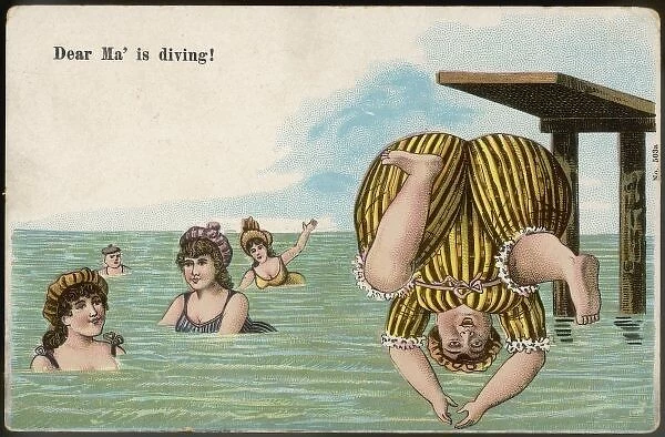 Comic Postcard / Ma Diving