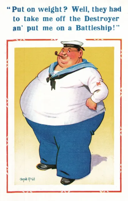 Framed Print : Comic postcard, Sailor in the British Royal Navy, WW2 - supersize version Framed Print : Comic postcard, Sailor in the British Royal Navy, WW2 - supersize version