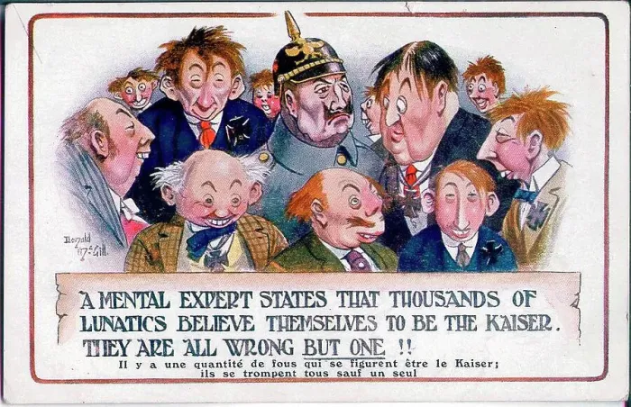 Framed Print : Comic postcard, satire on the German Kaiser Wilhelm. Date: 1914-1918 Framed Print : Comic postcard, satire on the German Kaiser Wilhelm. Date: 1914-1918