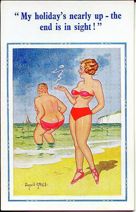 : Comic postcard, Seaside holiday nearly over : Comic postcard, Seaside holiday nearly over