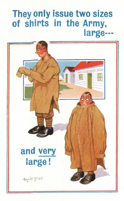Framed Print : Comic postcard, Soldier in the British Army, WW2 Framed Print : Comic postcard, Soldier in the British Army, WW2
