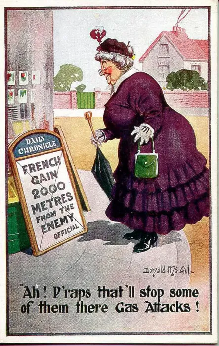 Framed Print : Comic postcard, Woman reads news headlines. Date: 1914-1918 Framed Print : Comic postcard, Woman reads news headlines. Date: 1914-1918