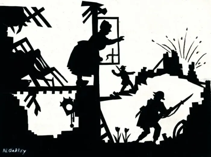 Framed Print : Comic wartime scene on the Western Front Framed Print : Comic wartime scene on the Western Front