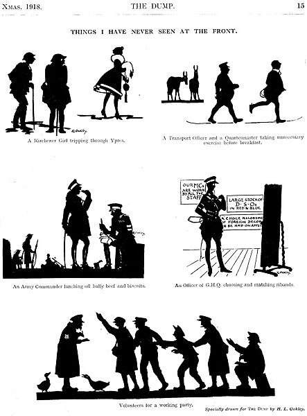 Comic wartime scenes on the Western Front