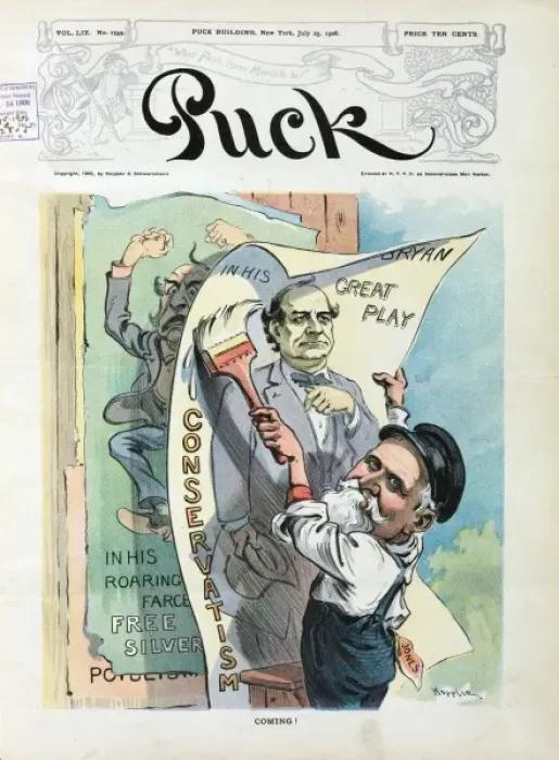 Framed Print : Coming!. Illustration shows James K. Jones posting a campaign poster labeled Framed Print : Coming!. Illustration shows James K. Jones posting a campaign poster labeled