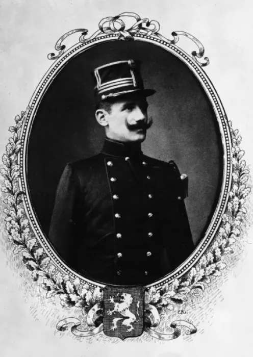 Framed Print : Commander Leon de Witte, Belgian army officer Framed Print : Commander Leon de Witte, Belgian army officer