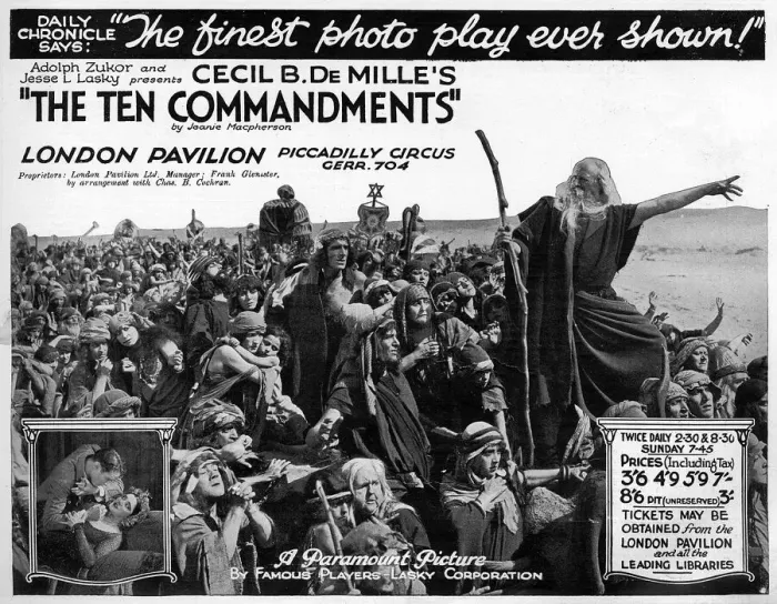 Framed Print : The Ten Commandments film advertisement, 1924 Framed Print : The Ten Commandments film advertisement, 1924
