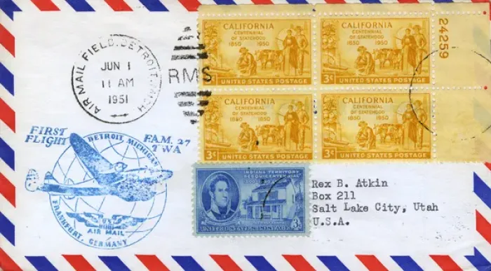 Framed Print : Commemorative envelope with stamps Framed Print : Commemorative envelope with stamps