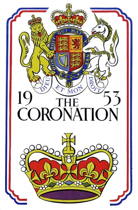 Framed Print : Commemorative postcard for the Coronation of Queen Elizabeth Framed Print : Commemorative postcard for the Coronation of Queen Elizabeth