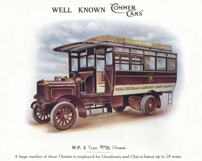 Framed Print : Commer Bus 1914 Framed Print : Commer Bus 1914