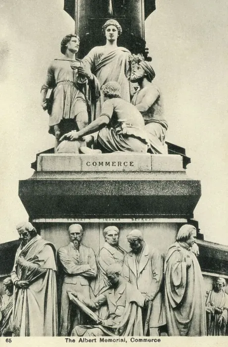 Framed Print : Commerce, detail of the Albert Memorial, London Framed Print : Commerce, detail of the Albert Memorial, London