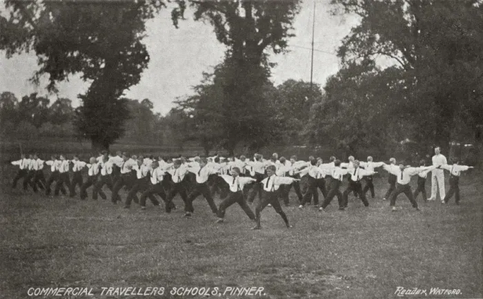 Framed Print : Commercial Travellers Schools, Pinner - Boys Drill Framed Print : Commercial Travellers Schools, Pinner - Boys Drill