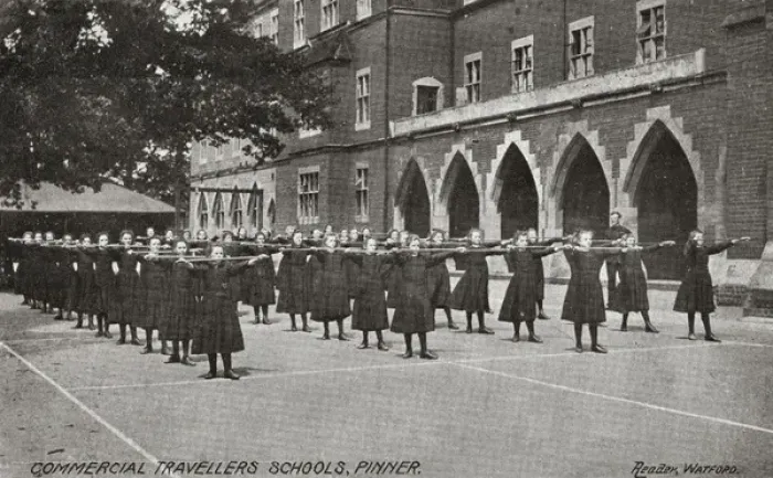Framed Print : Commercial Travellers Schools, Pinner - Girls Drill Framed Print : Commercial Travellers Schools, Pinner - Girls Drill