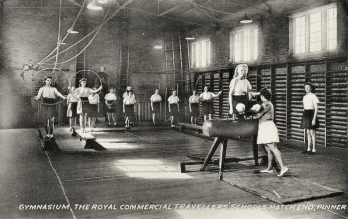 Framed Print : Commercial Travellers Schools, Pinner - Gymnastics Framed Print : Commercial Travellers Schools, Pinner - Gymnastics