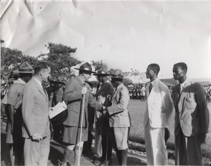 Framed Print : Commissioner Jack Stapleton in Ghana, West Africa Framed Print : Commissioner Jack Stapleton in Ghana, West Africa