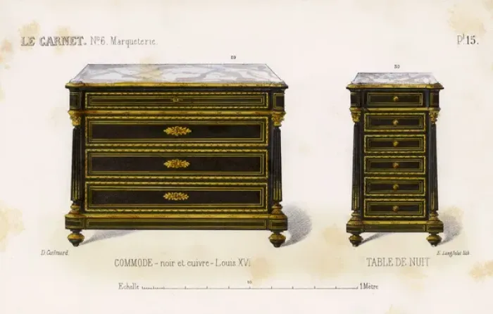 Framed Print : Commode, Table De Nuit Framed Print : Commode, Table De Nuit