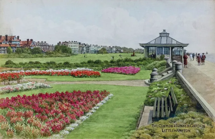 Framed Print : Common and Sunken Garden, Littlehampton, Sussex Framed Print : Common and Sunken Garden, Littlehampton, Sussex