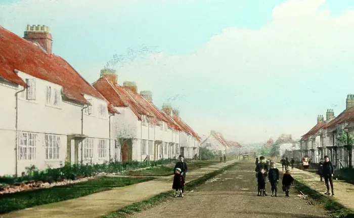 Framed Print : Common View, Letchworth Garden City, early 1900s Framed Print : Common View, Letchworth Garden City, early 1900s