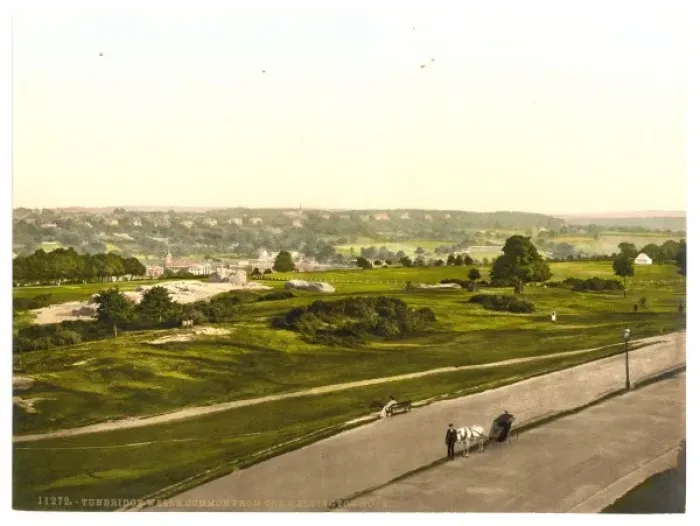 Framed Print : The common, from the Wellington Hotel, Tunbridge Wells, Engl Framed Print : The common, from the Wellington Hotel, Tunbridge Wells, Engl