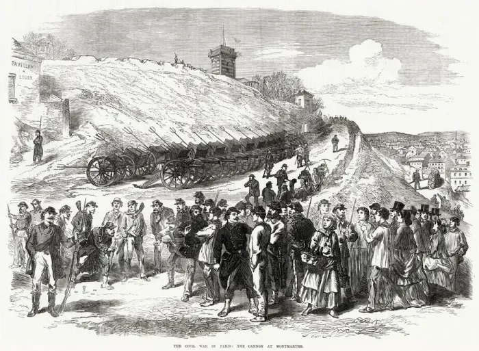 Framed Print : Communard forces reinforcing their position at Montmartre Framed Print : Communard forces reinforcing their position at Montmartre