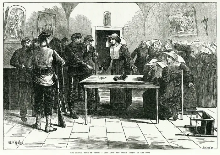 Framed Print : Communards cleaning out the coffers of the Church 1871 Framed Print : Communards cleaning out the coffers of the Church 1871