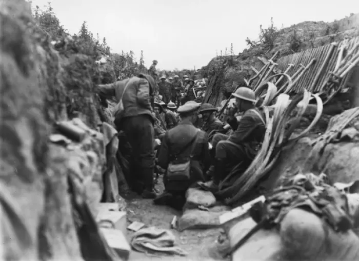 Framed Print : Communication trench 1916 Framed Print : Communication trench 1916